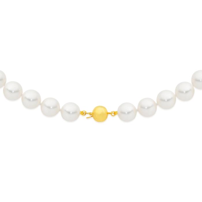 9ct Gold 50cm Cultured Fresh Water Pearl Necklace