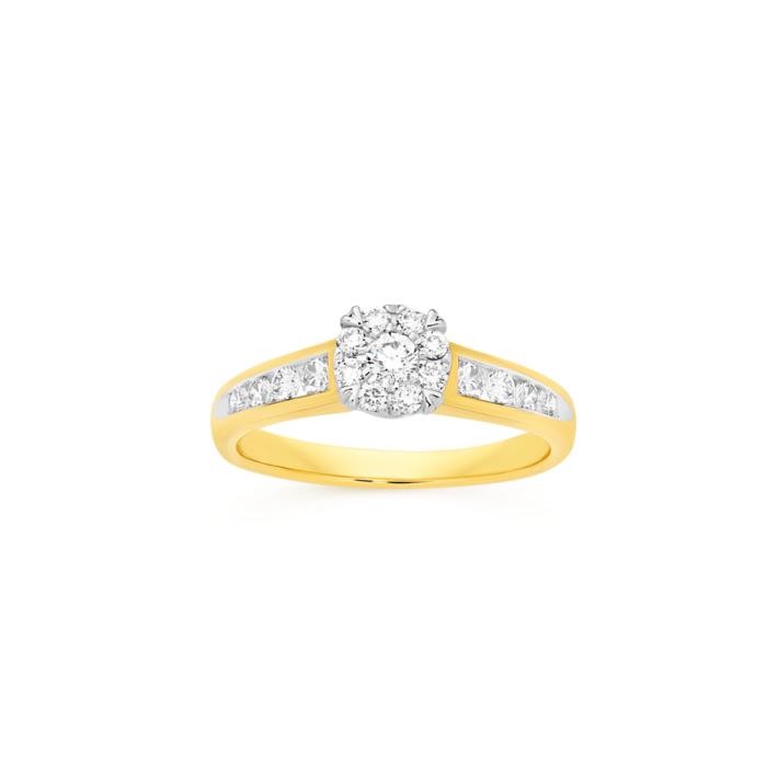9ct Gold Diamond Cluster Ring