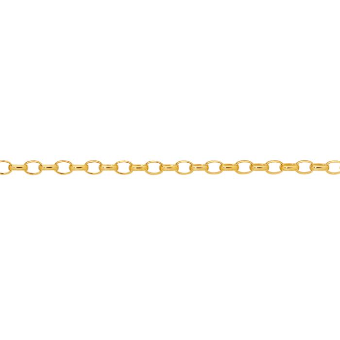 9ct Gold 50cm Solid Oval Belcher Chain