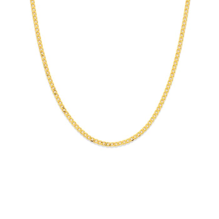 9ct Gold 45cm Solid Curb Chain