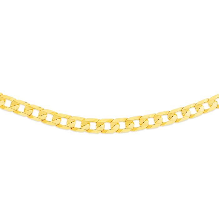 9ct Gold 55cm Solid Curb Chain