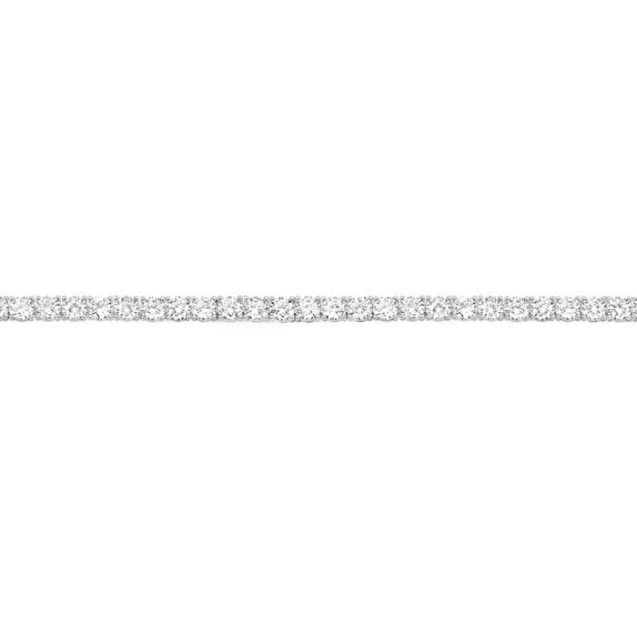 Sterling Silver 18.5cm 4mm Cubic Zirconia Claw Tennis Bracelet