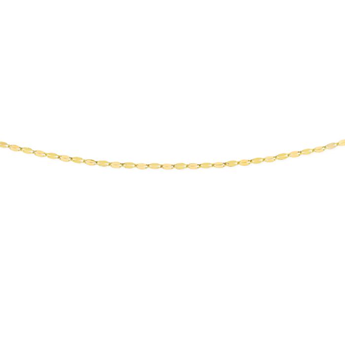 9ct Gold 42cm Fancy Diamond-Cut Mirror Chain