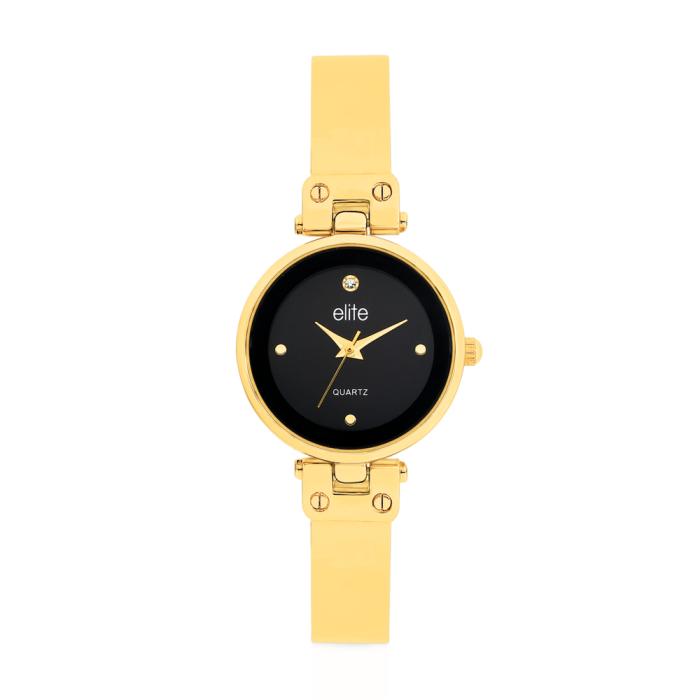 Elite Ebony Ladies Watch