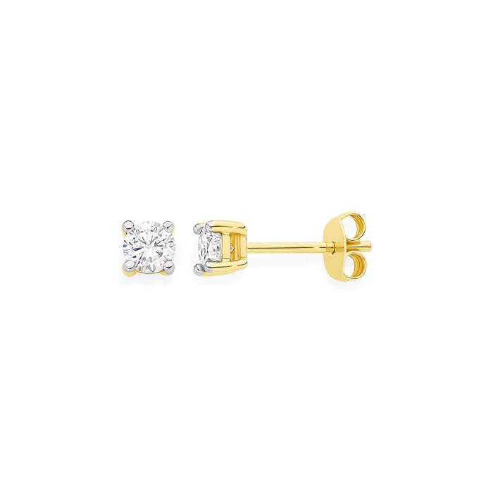 Alora 10ct Gold 1/2 Carat TW Lab Grown Diamond Stud Earrings