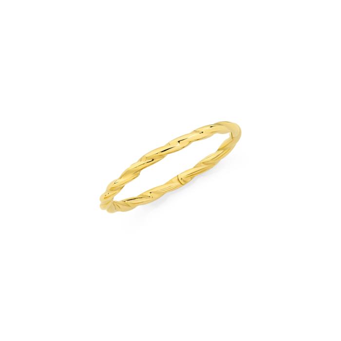 9ct Gold Twist Stacker Ring
