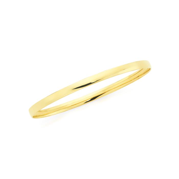 9ct Gold 4x62mm Solid Comfort Bangle