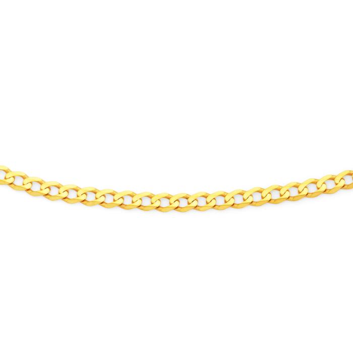 9ct Gold 45cm Solid Curb Chain