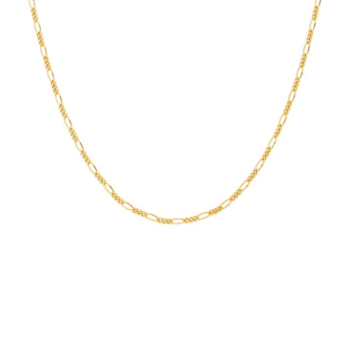 9ct Gold 60cm Solid Fiagro 3+1 Chain
