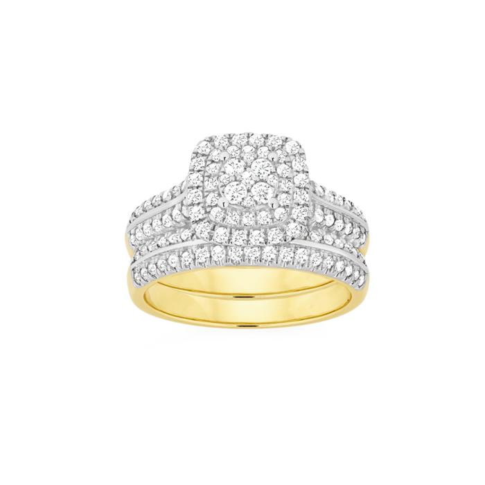 9ct Gold Diamond Bridal Set