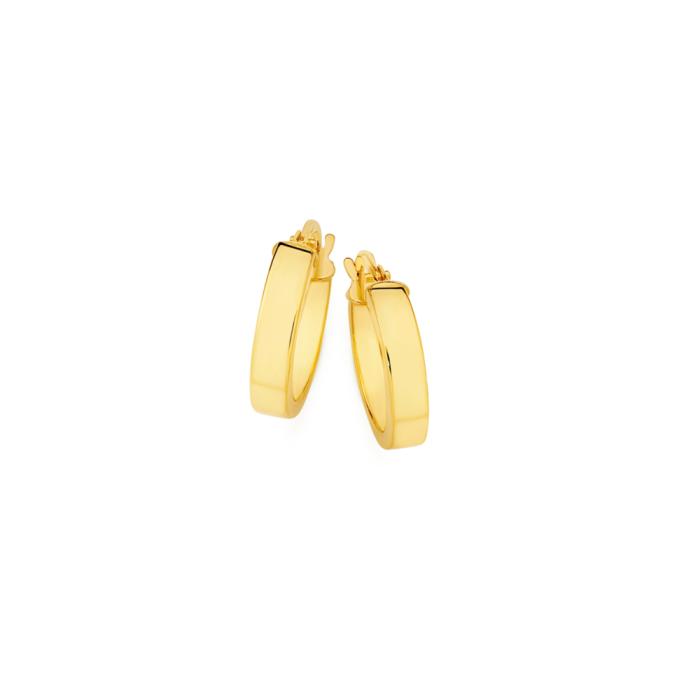 9ct Gold 3x10mm Hoop Earrings