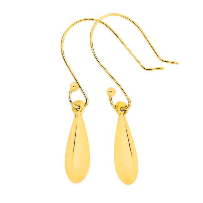 9ct Gold Mini Teardrop Drop Earrings