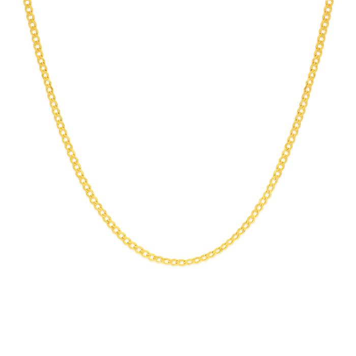 9ct Gold 45cm Solid Curb Chain