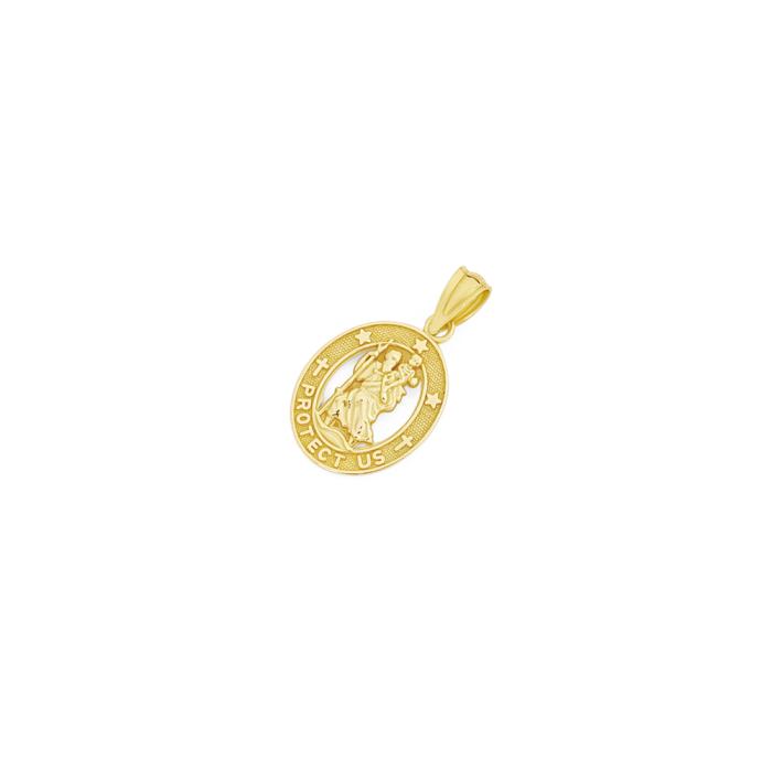 9ct Gold St. Christopher Oval Medal Pendant