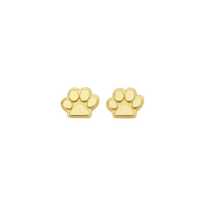 9ct Gold Dog Paw Studs