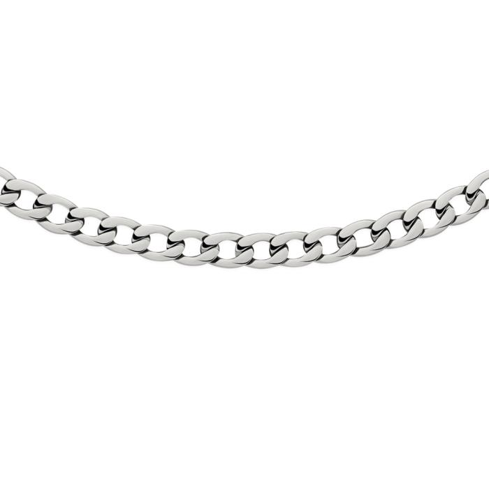 Stainless Steel 55cm Open Oval Gents Curb Chain