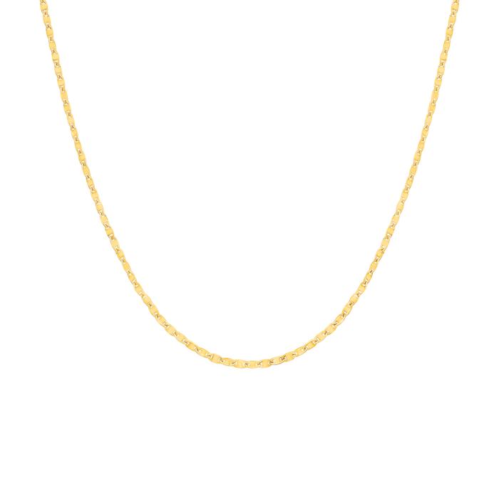 9ct Gold 45cm Fancy Diamond-Cut Twist Mirror Chain