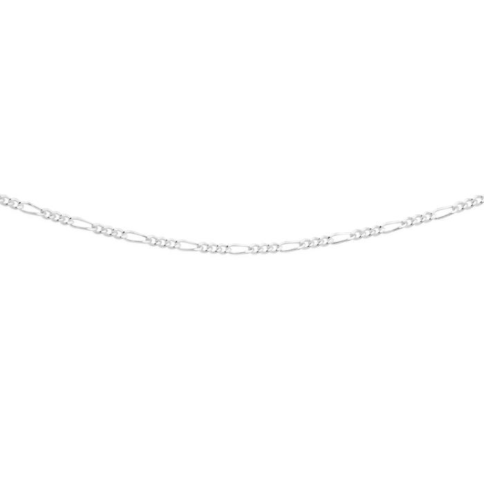 Sterling Silver 50cm 3+1 Figaro Chain