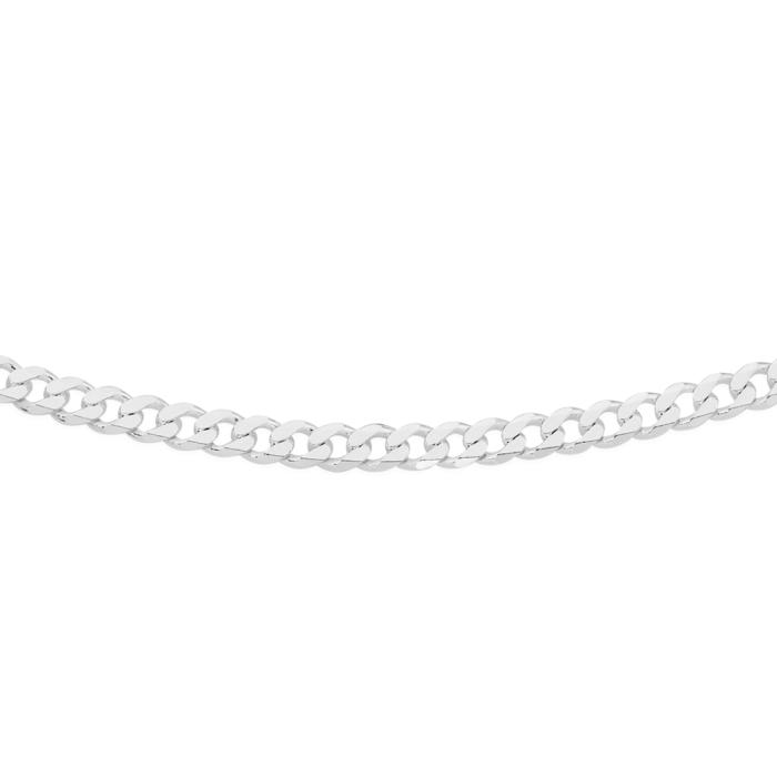 Sterling Silver 50cm Dia-Cut and Bevel Curb Chain