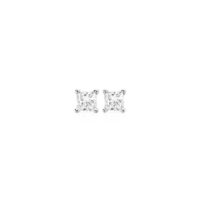 Alora 10ct Gold 1/2 Carat TW Lab Grown Diamond Princess Cut Stud Earrings