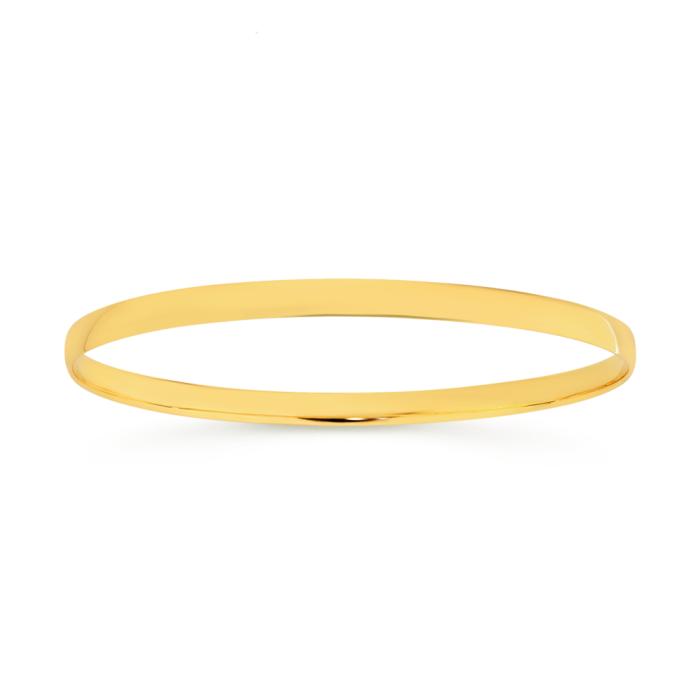 9ct Gold 4x62mm Solid Comfort Bangle