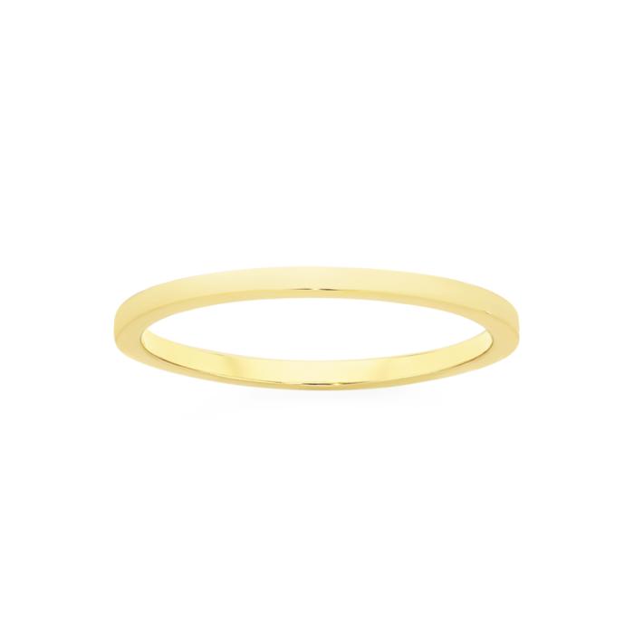9ct Gold 1.5mm Hollow Stacker Ring