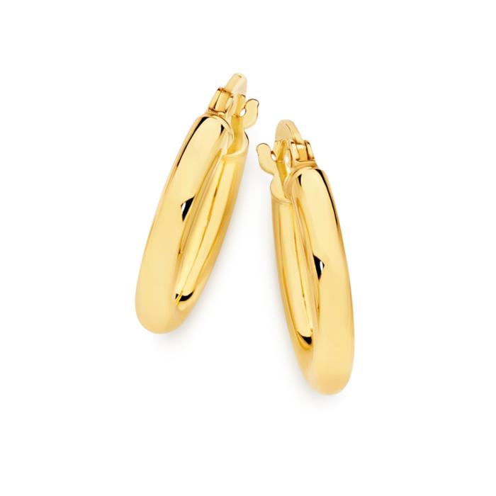 9ct 10mm Polished Hoops