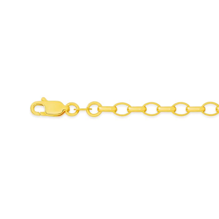 9ct Gold 19cm Hollow Belcher Bracelet