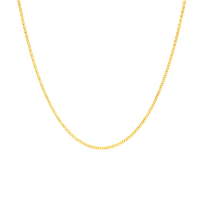 9ct Gold 55cm Solid Curb Chain