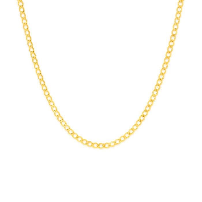 9ct Gold 55cm Solid Curb Chain