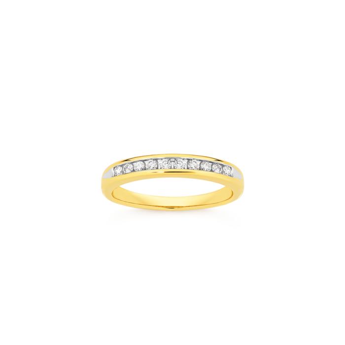9ct Gold Diamond Band