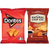 Doritos Corn Chips 150g-170g, The Natural Chip Co. Potato Chips 175g or Smith’s Oven Baked Chips 130g