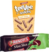 Arnott’s Mint Slice or Chocolate TeeVee Biscuits 175g-200g