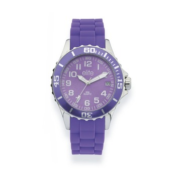 Elite Purple Silicon 50m Watch