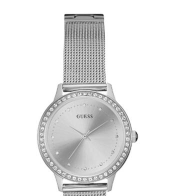 Guess Ladies Silver Tone Chelsea Watch (Model: W0647L6)
