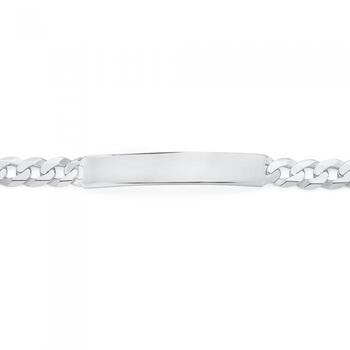 Silver 20.5cm Curb Identity Bracelet