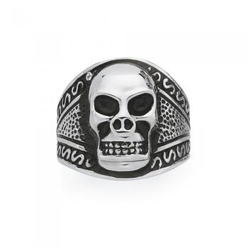Steel Skull Gents Ring