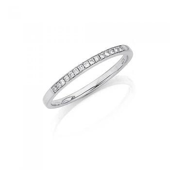 9ct White Gold Diamond Anniversary Ring