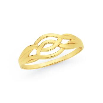 9ct Open Entwined Dress Ring