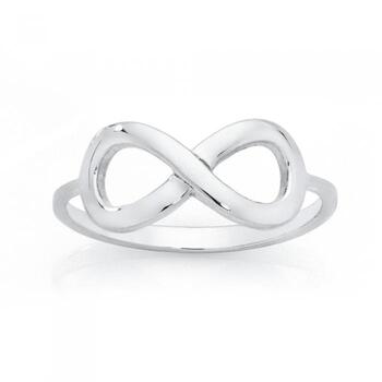 Silver Plain Infinity Dress Ring