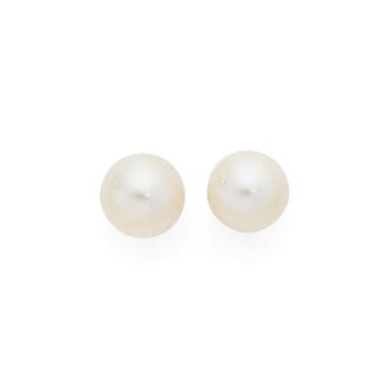 9ct Gold Cultured Fresh Water Pearl Stud Earrings