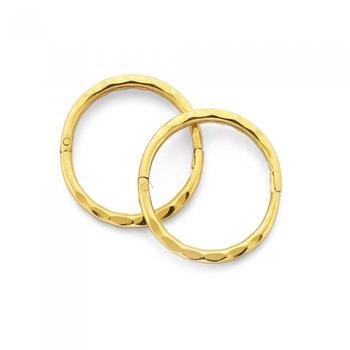 9ct Gold Small Facet Sleepers