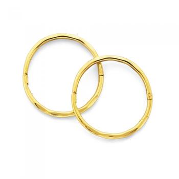 9ct Gold Large Facet Sleepers
