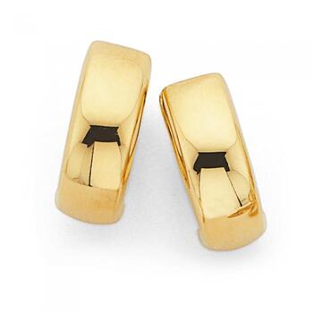 9ct Gold 10mm Huggie Earrings