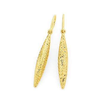9ct Gold Long Drop Earrings