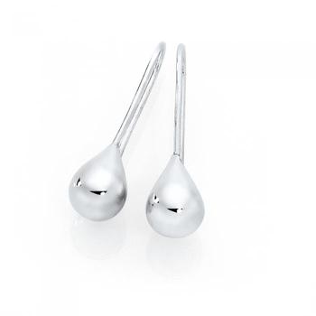 Sterling Silver Tear Drop Hook Earrings