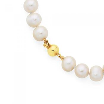 9ct Gold 45cm Cultured Fresh Water Pearl Necklace