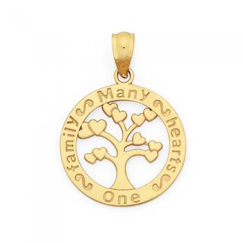 9ct Gold Family Tree Pendant