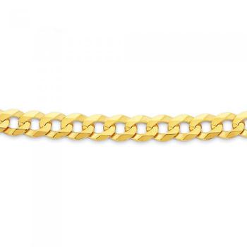 9ct Gold Solid 55cm Flat Curb Chain