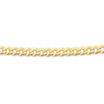 Solid 9ct 60cm Flat Bevelled Curb Chain